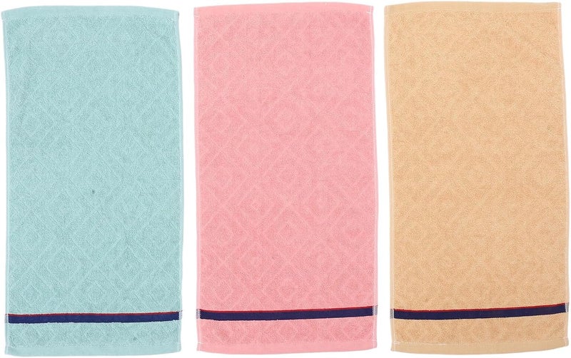 Cotton Absorbent Face Towels and Hand Towels 3pcs, Jacquard Weave, Soft Breathable Bathroom Washcloths for Home, Gym, and Hotel Use - Image 1