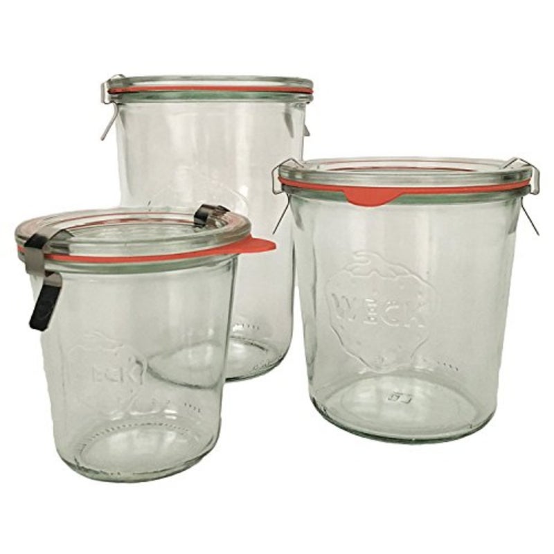 Mold Jar Combo Pack- 1 900, (1) 742, (1) 743, (3) glass lids, (3) rubber rings and (6) clamps - Image 3