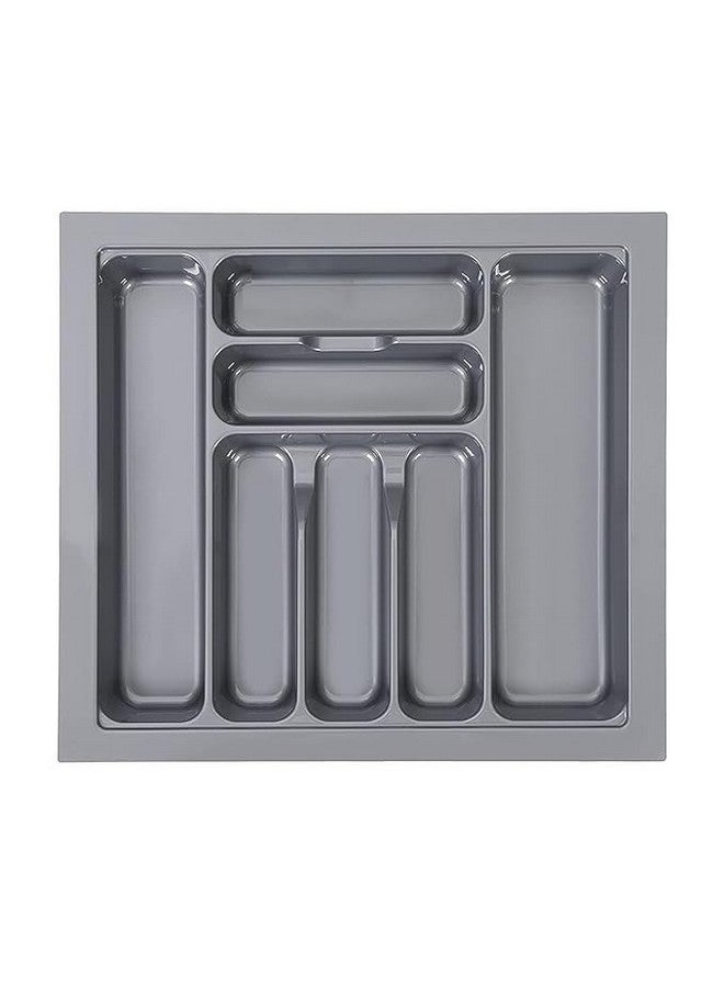 LEVON Plastic Cutlery Tray For Kitchen Drawer,Cutlery Stationery Organizer, Moduler Kitchen Basket, Grey, (24 X19 Inch) - Image 1