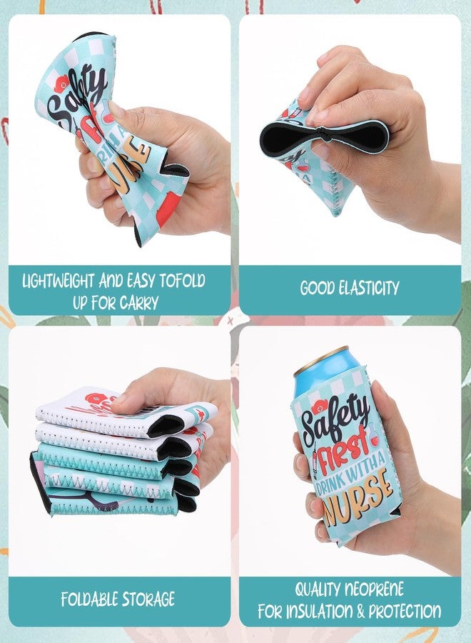 INCOK Nurses Week Gifts Bulk 2025-12 Packs Funny Nursing Day Can Coolers Sleeves for Women Men Nurse Appreciation Week Gifts Graduation Rn Themed Party Decorations Supplies Favors - Image 4