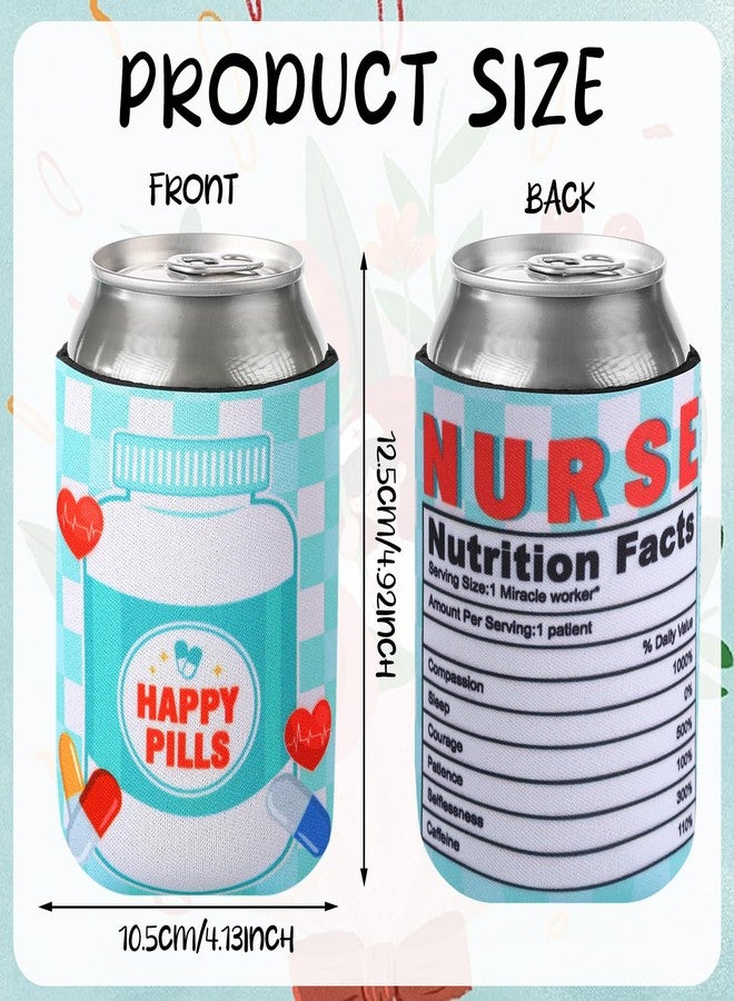 INCOK Nurses Week Gifts Bulk 2025-12 Packs Funny Nursing Day Can Coolers Sleeves for Women Men Nurse Appreciation Week Gifts Graduation Rn Themed Party Decorations Supplies Favors - Image 2