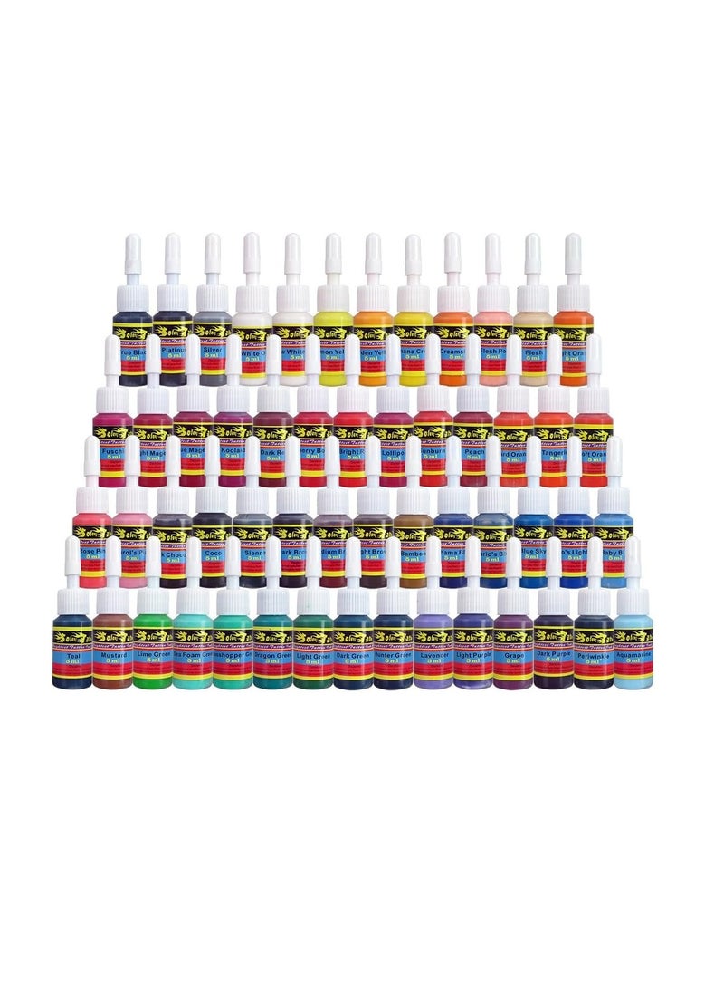 solong tattoo - Solong Tattoo Ink Set 54 Complete Colors Pigment Kit 1/6oz (5ml) Tattoo Supply for Tattoo Kit TI1001-5-54 - Image 1