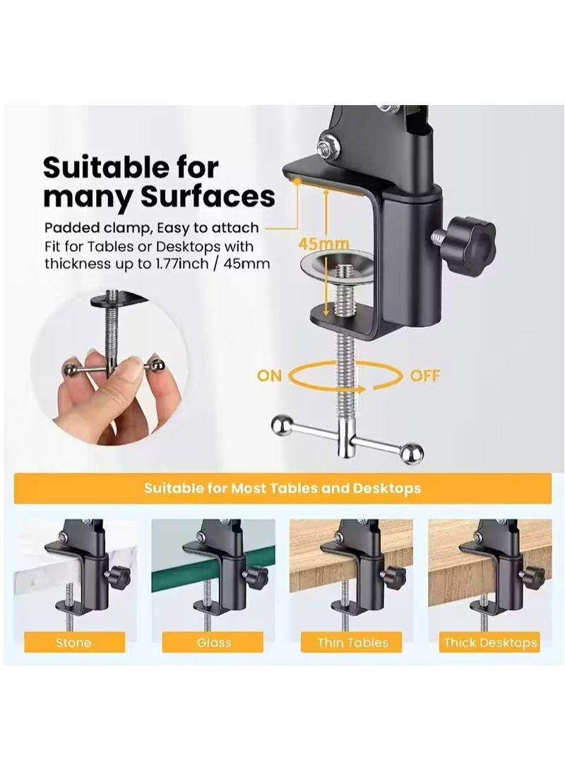 Genérico Multifunctional Extendable Desktop Phone Holder, Metal Phone Stand, Bedside or Desk Cabinet Mount, suitable for all types of Phones and Tablets. - Image 4
