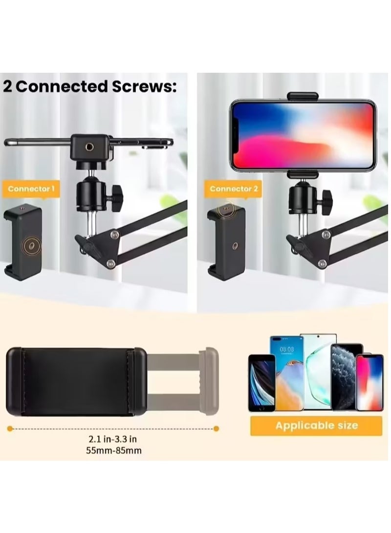 Genérico Multifunctional Extendable Desktop Phone Holder, Metal Phone Stand, Bedside or Desk Cabinet Mount, suitable for all types of Phones and Tablets. - Image 3
