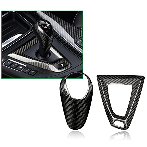 AIRSPEED Carbon Fiber Gear Shift Knob Cover Trim for BMW F80 M3 F82 M4 2014-2018, Black - Image 1