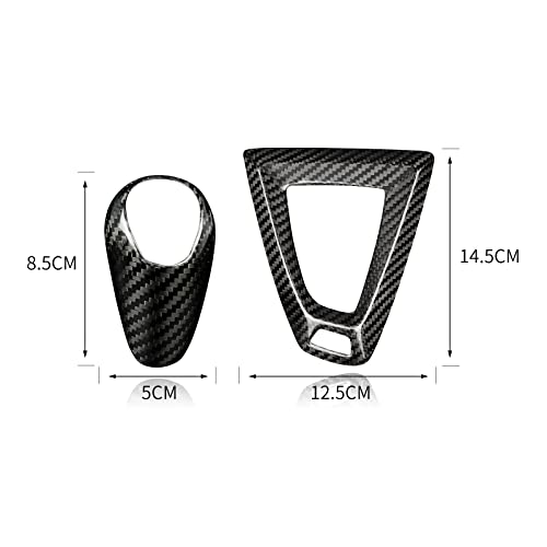 AIRSPEED Carbon Fiber Gear Shift Knob Cover Trim for BMW F80 M3 F82 M4 2014-2018, Black - Image 4