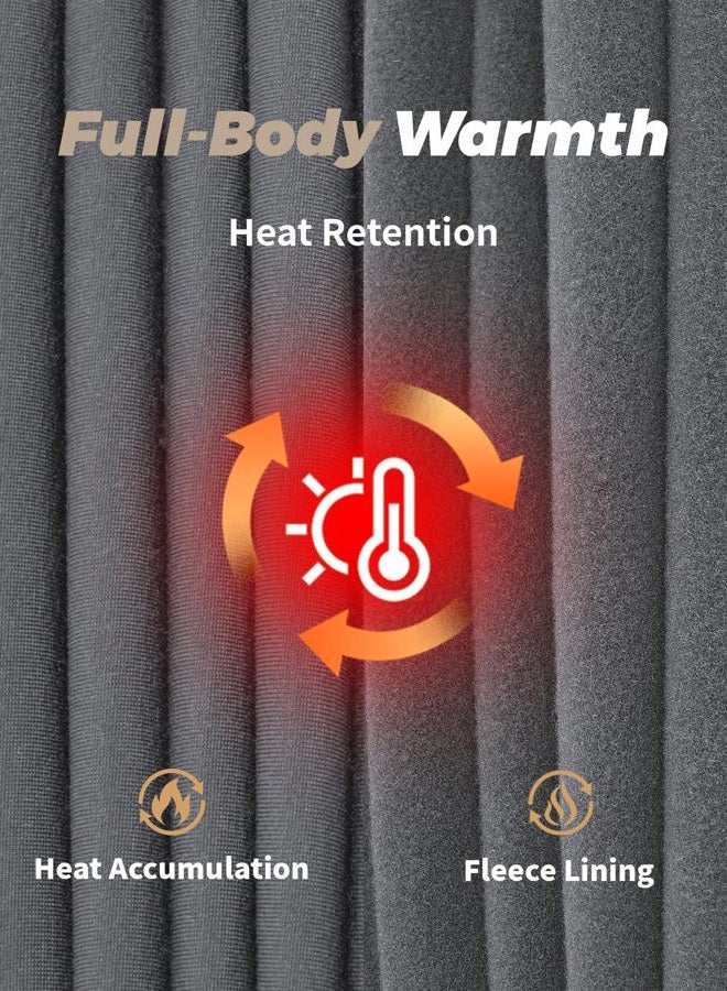 WEERTI Thermal Underwear for Men, Long Johns Base Layer Fleece Lined Top Bottom (Grey L) - Image 3