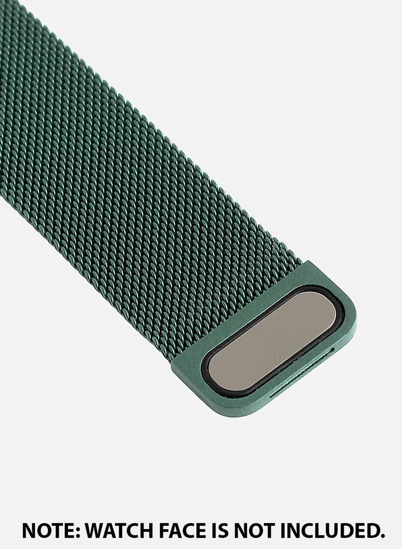 صوص هاوت سوار ساعة أبل من سبيكة معدنية كاجوال بالتصميم سادة مع سوار شبكي | 42mm/44mm/45mm