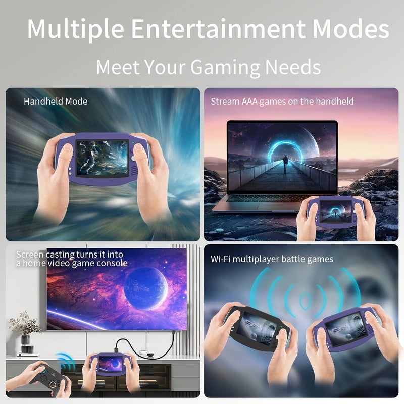 Anbernic Rg34xx Retro Handheld Game Console 3.4-inch IPS Screen 64-bit Linux Player WiFi Bluetooth HD TV Out 128g, Black - Image 5