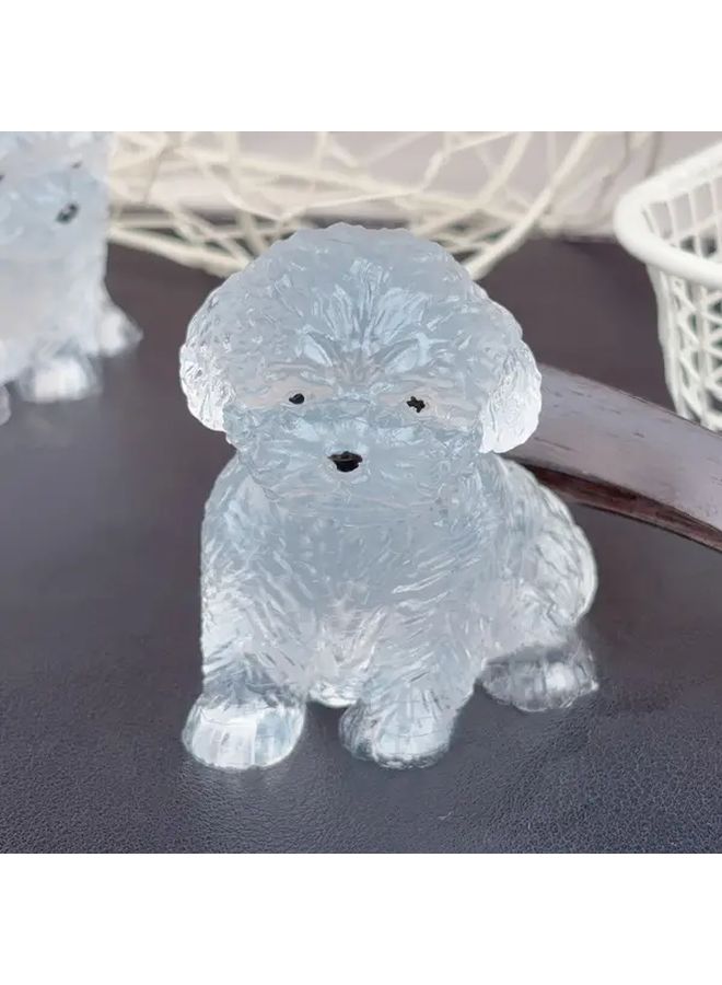 Transparent Teddy Puppy Toy Soft Rubber Stress Relief Sensory Game Decorative - Image 1