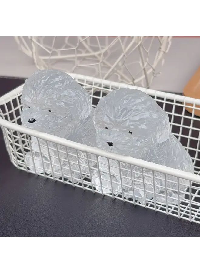Transparent Teddy Puppy Toy Soft Rubber Stress Relief Sensory Game Decorative - Image 4