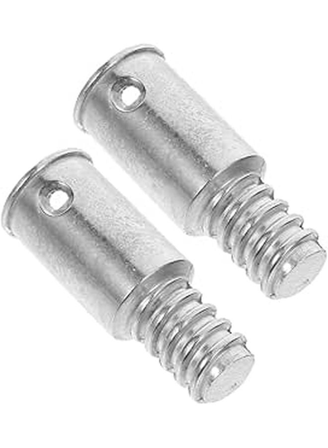 2Pcs Aluminum Threaded Broom Handle Repair Kit Replacement Extension Pole For Cleaning Tools - Image 1