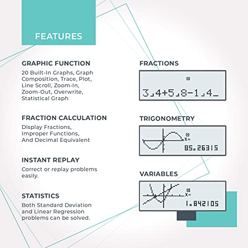 CATIGA Scientific Calculator with Graphic Functions - Multiple Modes with Intuitive Interface - Perfect for Students of Beginner and Advanced Courses, High School or College - Image 2