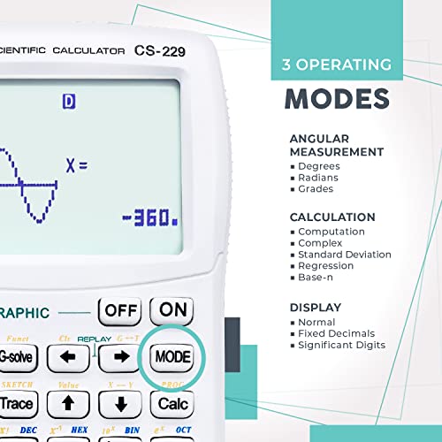 CATIGA Scientific Calculator with Graphic Functions - Multiple Modes with Intuitive Interface - Perfect for Students of Beginner and Advanced Courses, High School or College - Image 3