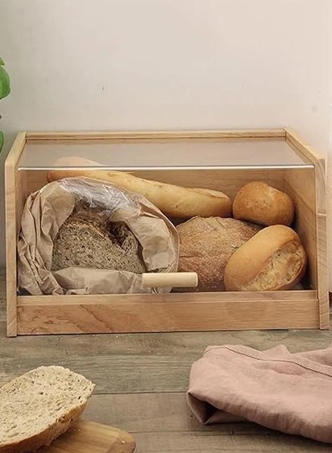 Orchid Wooden Bread Box
