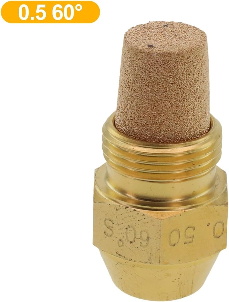 Oil Burner Nozzle with Brass Body and Stainless Steel Metering Parts, 60 Degree Spray Angle for Boiler and Diesel Applications(0.5 60°) Individual & group usable - Image 3