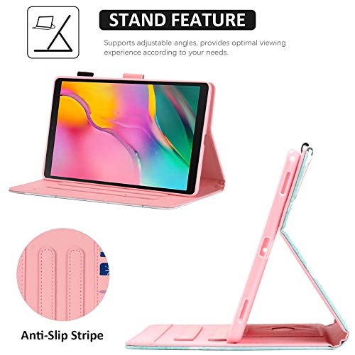 Dteck Case for Samsung Galaxy Tab A 10.1 Case 2019 Model SM-T510/SM-T515, Multi-Angle Viewing Protective PU Leather Folio Cover for Samsung Tab A 10.1 2019 Release Tablet, Smile - Image 5