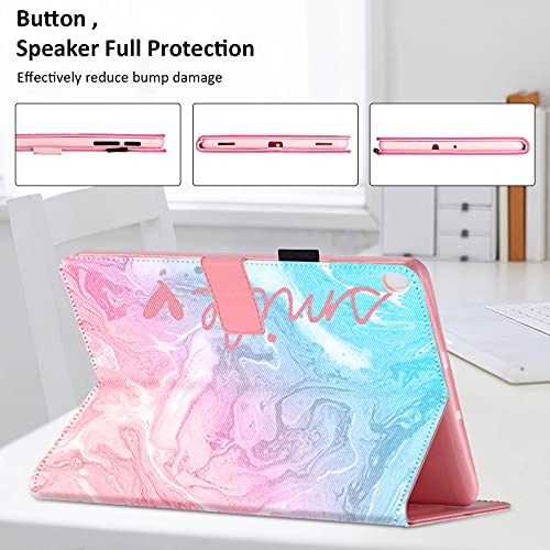 Dteck Case for Samsung Galaxy Tab A 10.1 Case 2019 Model SM-T510/SM-T515, Multi-Angle Viewing Protective PU Leather Folio Cover for Samsung Tab A 10.1 2019 Release Tablet, Smile - Image 4