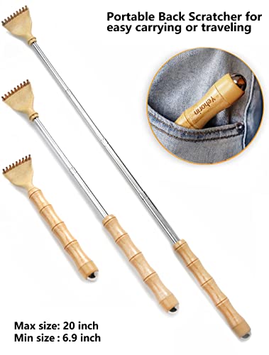 YEHORIN Back Scratcher Telescoping, Portable Extendable Bamboo Backscratcher for Men for Women with Beautiful Gift Packaging, Body Scratcher for Adults（Roll Ball） - Image 5