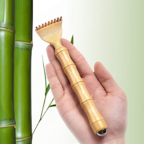 YEHORIN Back Scratcher Telescoping, Portable Extendable Bamboo Backscratcher for Men for Women with Beautiful Gift Packaging, Body Scratcher for Adults（Roll Ball） - Image 1