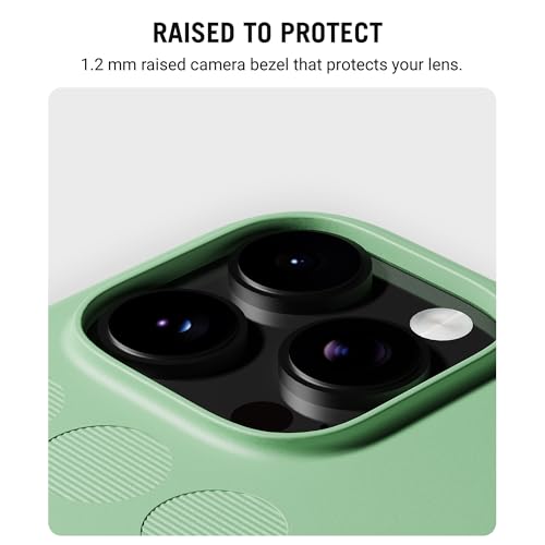 DailyObjects iPhone 16 Pro Stack Signature Magnetic Case Cover | Compatible with Magsafe | Camera & Body Protection | Shock/Scratch Proof| Dual Hybrid Protection | Wireless Charging - Mint Green - Image 2