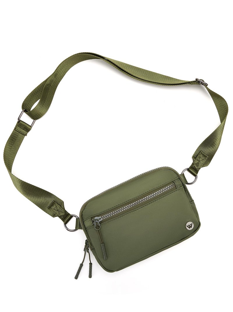 WESTBRONCO Small Crossbody Bags for Women Nylon with Adjustable Strap, Mini Crossbody Purse, Fahion Shoulder Bag for Traveling Workout Green - Image 1