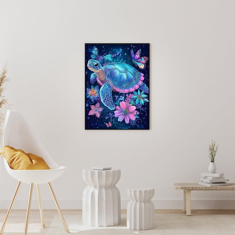 Yanfairy Turtle Diamond Art Painting Kits for Adults, Full Drill Diamond Dots Paintings for Beginners, Round 5D Paint with Diamonds Pictures Gem Art Painting Kits DIY Crafts Kits 12x16inch - Image 3