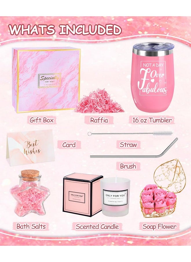 TOLOYE Birthday Gifts For Women, Relaxing Spa Gifts For Women, Gifts For Women With Insulated Tumblers, Happy Birthday Gifts Basket, Unique Gifts For Mom Friend Girls Her Sister Wife Female Coworker Bestie  - Image 2