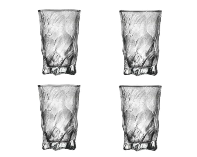 BLISS START Glassware WaterJuice Glass 4 Pieces Transparent 250 ml - Image 1