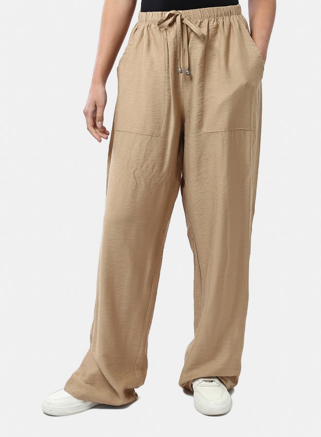 RAVIN Elastic Waist Textured Wide Pants - Image 1