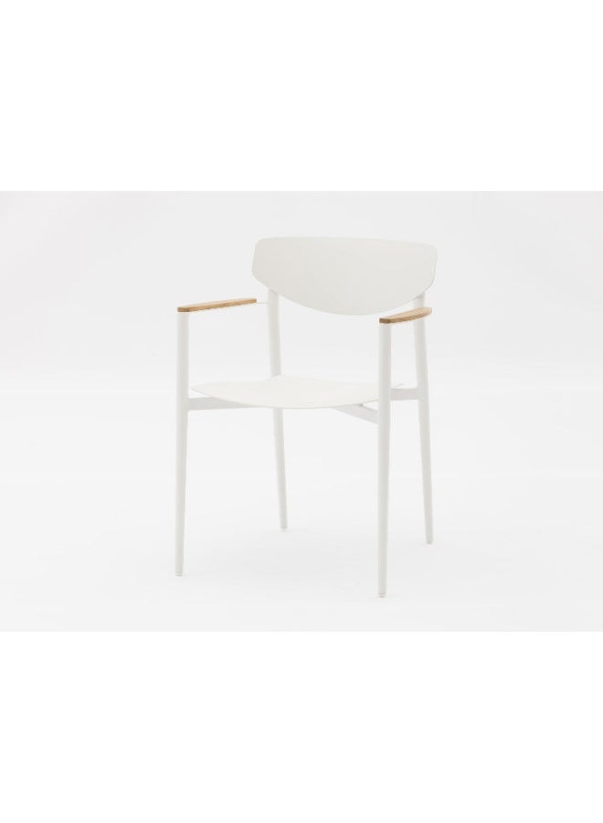 Chateaux Timo Dining Chair - White Aluminum Seat - Image 1