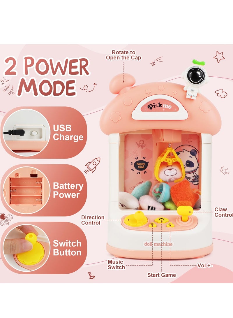 SOLARAE Machine for Kids, Electronic Pink Cool Fun Things Small Toys, Mini Claw Machine Vending Machines Candy Grabber, Suitable for Birthday Gifts for Kids - Image 4
