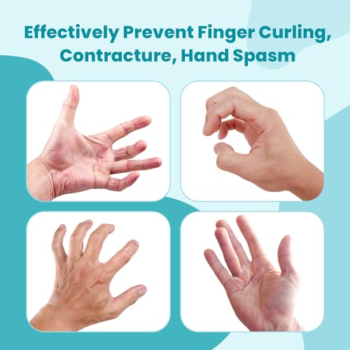 DrFinger دعامة اليد لعلاج السكتة الدماغية لتقويم الأصابع مع دعم راحة 5 أصابع، لمنع انحناء الأصابع، انقباض دوبويترين، تشنجات اليد، تناسب اليد اليمنى واليسرى، للرجال والنساء - M - Image 4