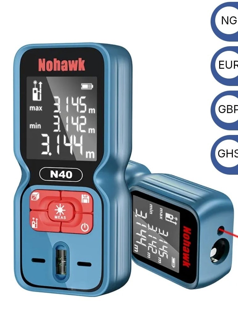 Nohawk N40 40m 80m 120m Portable Smart Handheld Distance Laser Rangefinder Laser Measuring Tape Distance Meter  - Image 1