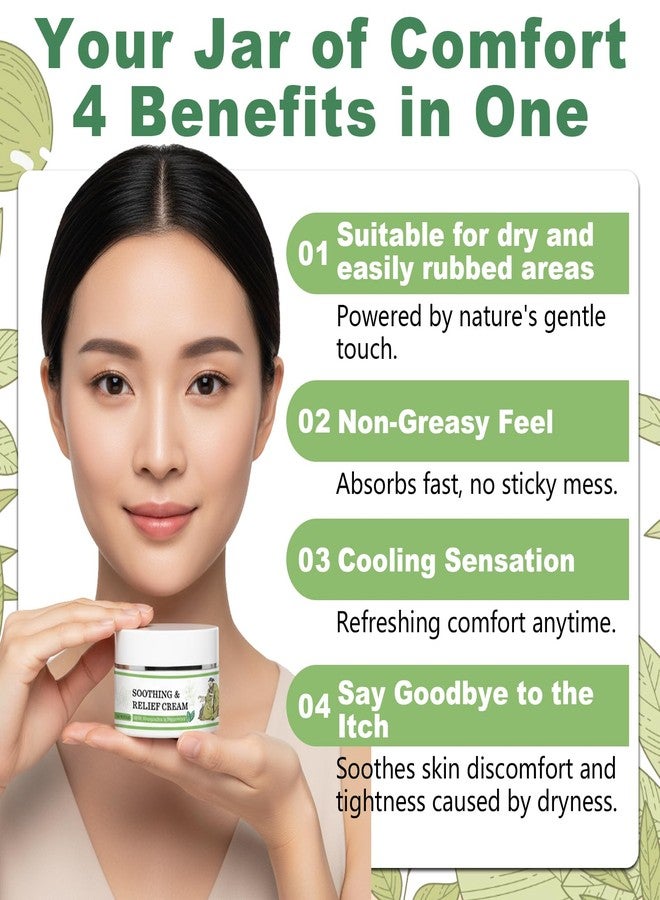 KUNAL 2Pcs Soothing Relief Cream,Herbal Moisturizer for Sensitive Skin,Natural Hydrating & Cooling Ointment,Cream to Relieve Dryness and Irritation for Daily Skin Care（30g/1.06oz） - Image 2