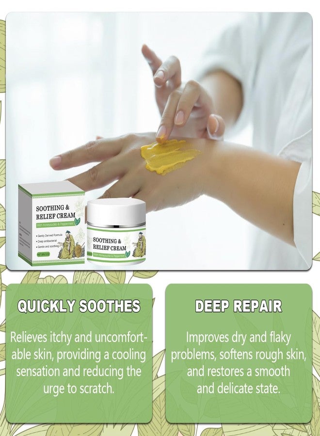 KUNAL 2Pcs Soothing Relief Cream,Herbal Moisturizer for Sensitive Skin,Natural Hydrating & Cooling Ointment,Cream to Relieve Dryness and Irritation for Daily Skin Care（30g/1.06oz） - Image 4