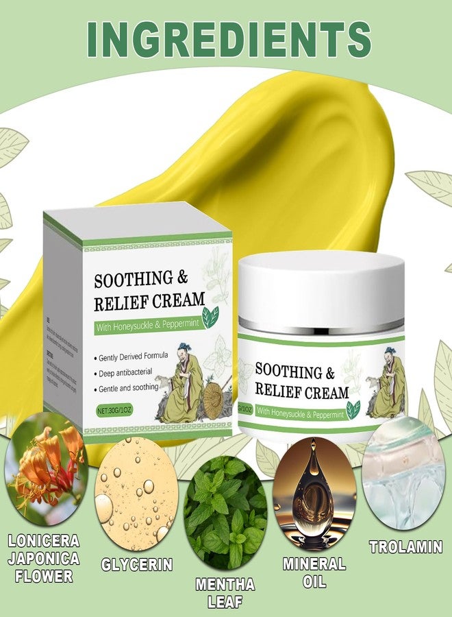 KUNAL 2Pcs Soothing Relief Cream,Herbal Moisturizer for Sensitive Skin,Natural Hydrating & Cooling Ointment,Cream to Relieve Dryness and Irritation for Daily Skin Care（30g/1.06oz） - Image 3