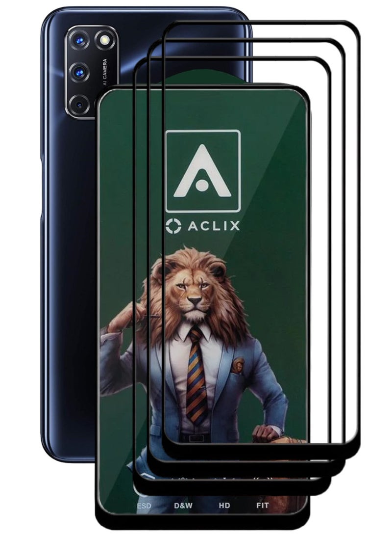 ACLIX 3 Pieces Antistatic ESD Dustproof Premium Quality High Definition Tempered Glass Screen Protector Designed For Oppo A92 - Image 1