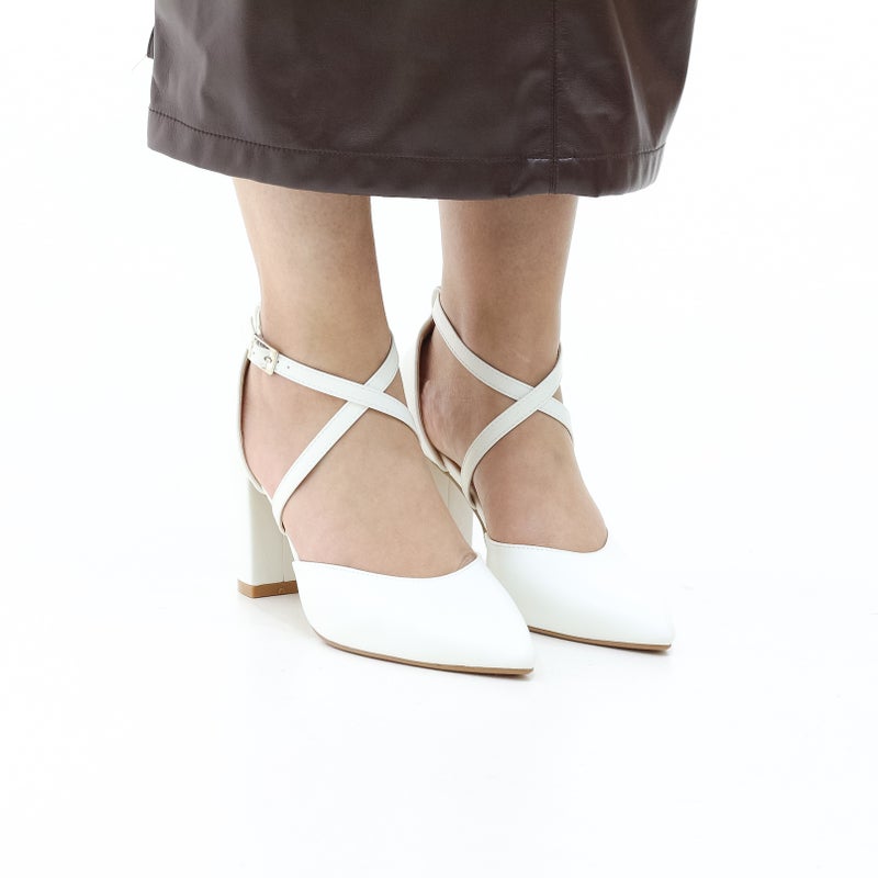 LAMARAPARIS FEMI WHITE HEEL - Image 1
