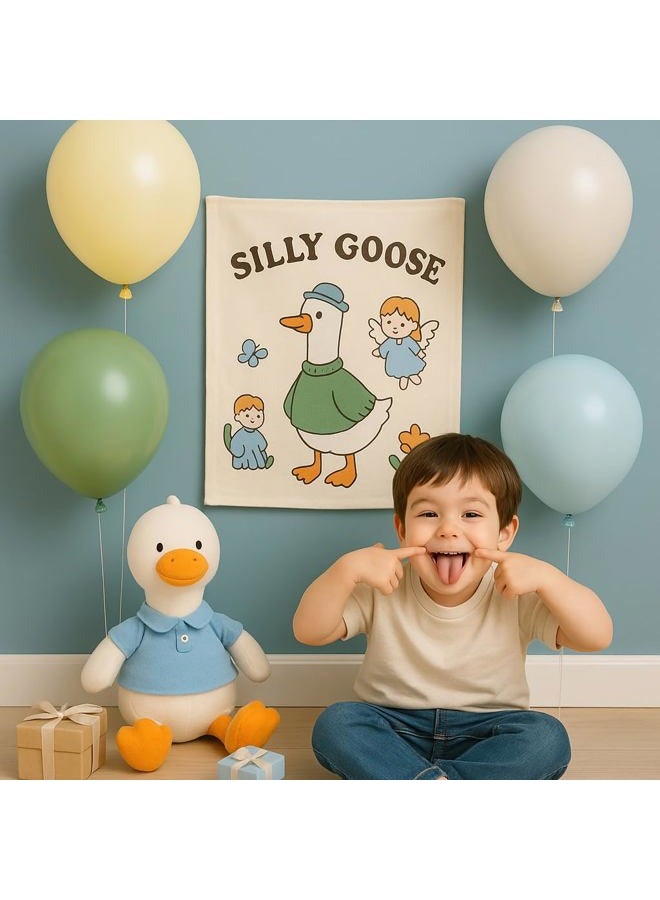 Beaumode One Silly Goose Balloon Arch Kit for Boys Girls Silly Goose Birthday Baby Shower Vintage Pink Blue Green Yellow Gingham Party Decorations (Blue) - Image 2