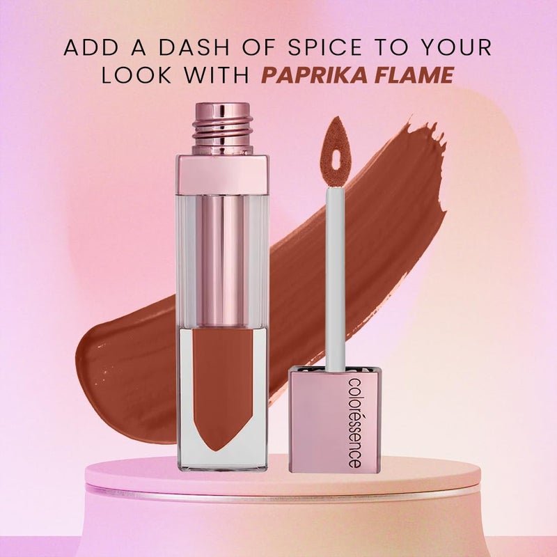 Coloressence Roseate OhMyKiss Transfer Proof Liquid Lipsticks Hydrating Matte Effect Super Pigmented Quick DryPaprika Flame6ml - Image 2
