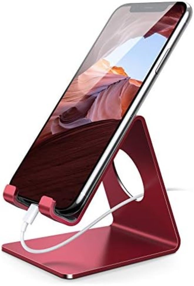 Lamicall Cell Phone Stand, Phone Dock: Cradle, Holder, Stand for Office Desk - Black - Image 1
