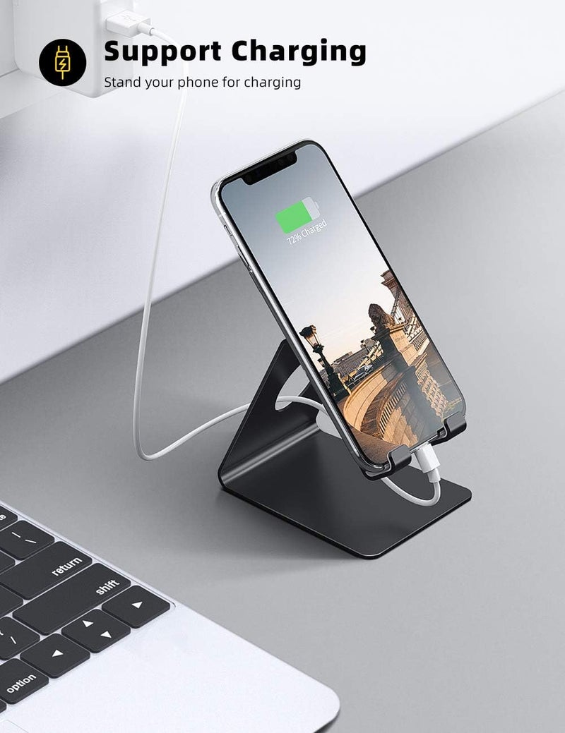 Lamicall Cell Phone Stand, Phone Dock: Cradle, Holder, Stand for Office Desk - Black - Image 4