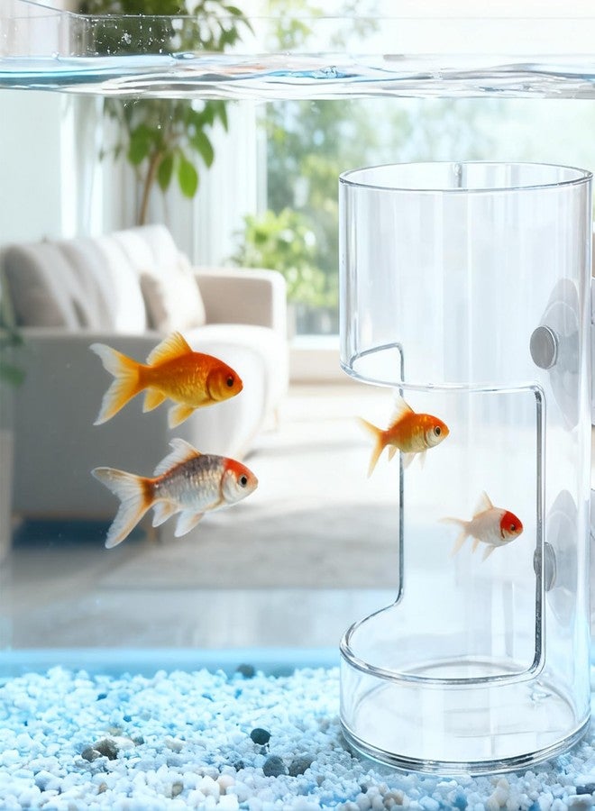PetPhindU No Mess Aquarium Feeder, Acrylic Clear Fish Tank Feeder with Suction Cup, Preventing Food Scattering Feeding Tray Hollow Floating Sinking Shrimp Food Holders (Square,1) - Image 5
