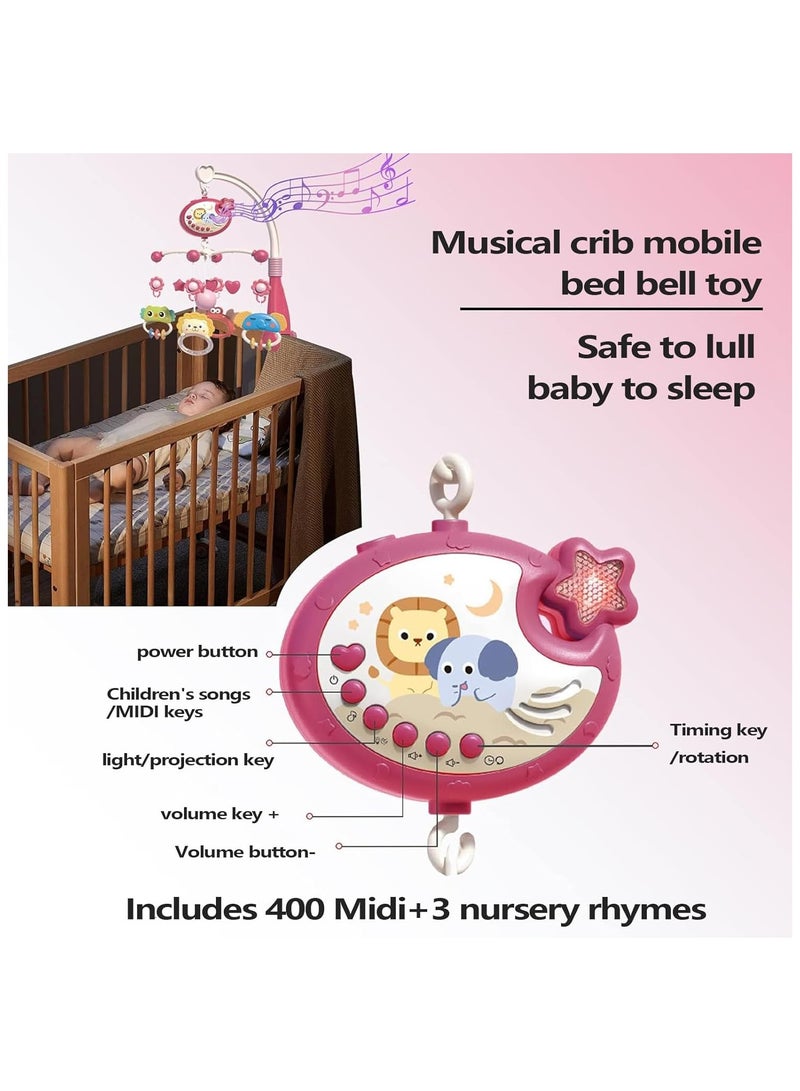 YelaJoy Baby Music Crib Rattle,Crib toys hanging with Light and Music Box with Starry Sky Projection Function,Toys for Newborns 0-24 Months - Image 3