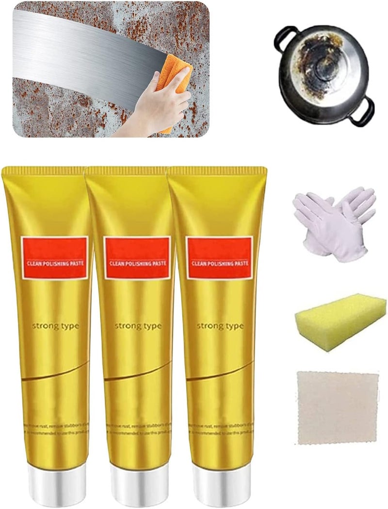 woobles Instashine Metal Cream,Ultimate Metal Polish Cream,Instashine Metal Polish Cream,Fixini All Metal Polish Cream,Widely applicable to copper,chrome,sterling silver,aluminium, stainless steel,etc (3pcs) 3pcs - Image 1
