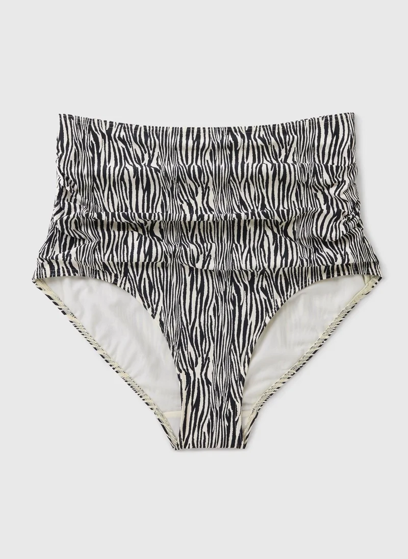 Matalan Brown Zebra Print Shapewear Bikini Bottoms