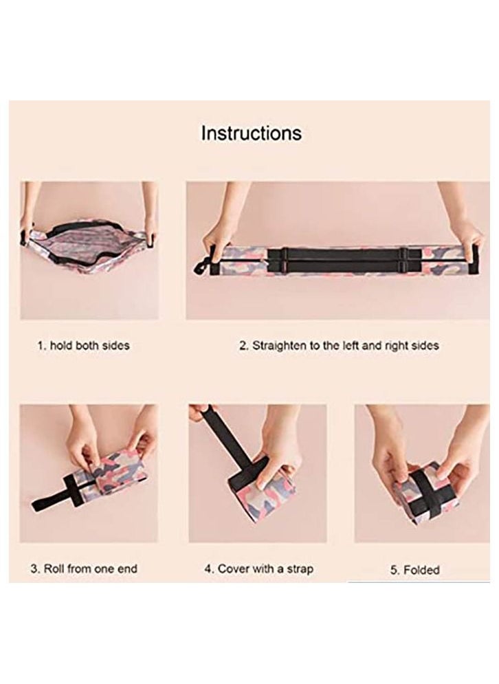 Generic - Reusable Foldable Shopping Bag Or Beach bag Or Reusable Folding Pouch Travel Bag, Waterproof Outdoor Large Capacity Portable Grocery Bag - Image 1