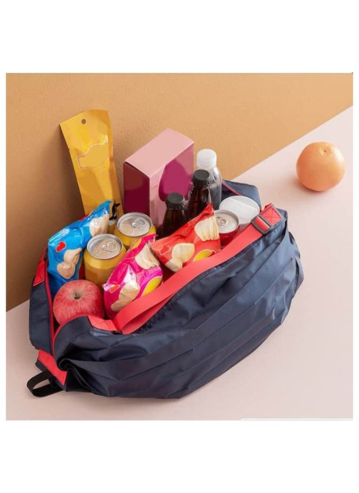 Generic - Reusable Foldable Shopping Bag Or Beach bag Or Reusable Folding Pouch Travel Bag, Waterproof Outdoor Large Capacity Portable Grocery Bag - Image 1