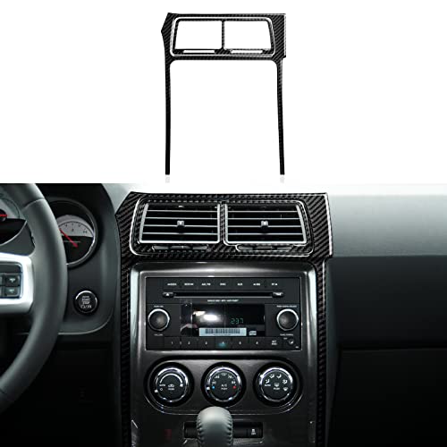 BRMYL Carbon Fiber for 2008-2014 Dodge Challenger Accessories Center Console Air Condition Outlet Vent Trim Decals for Dodge Challenger Accessory - Image 1